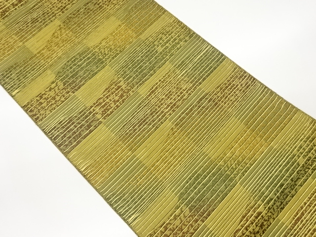 JAPANESE FUKURO OBI / MATELASSE / WOVEN ABSTRACT PINE
